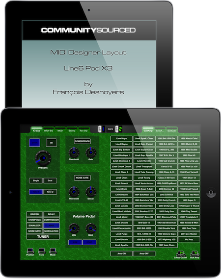 Title for Community Layout for Line 6  Pod X3 Live