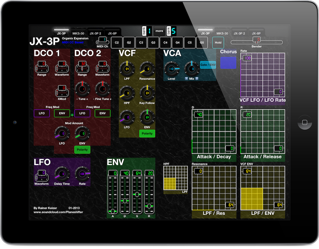 A MIDI Controller for iPad for Roland JX-3P