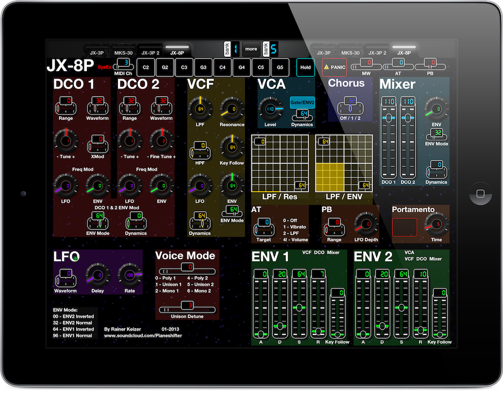 A MIDI Controller for iPad for Roland JX-8P