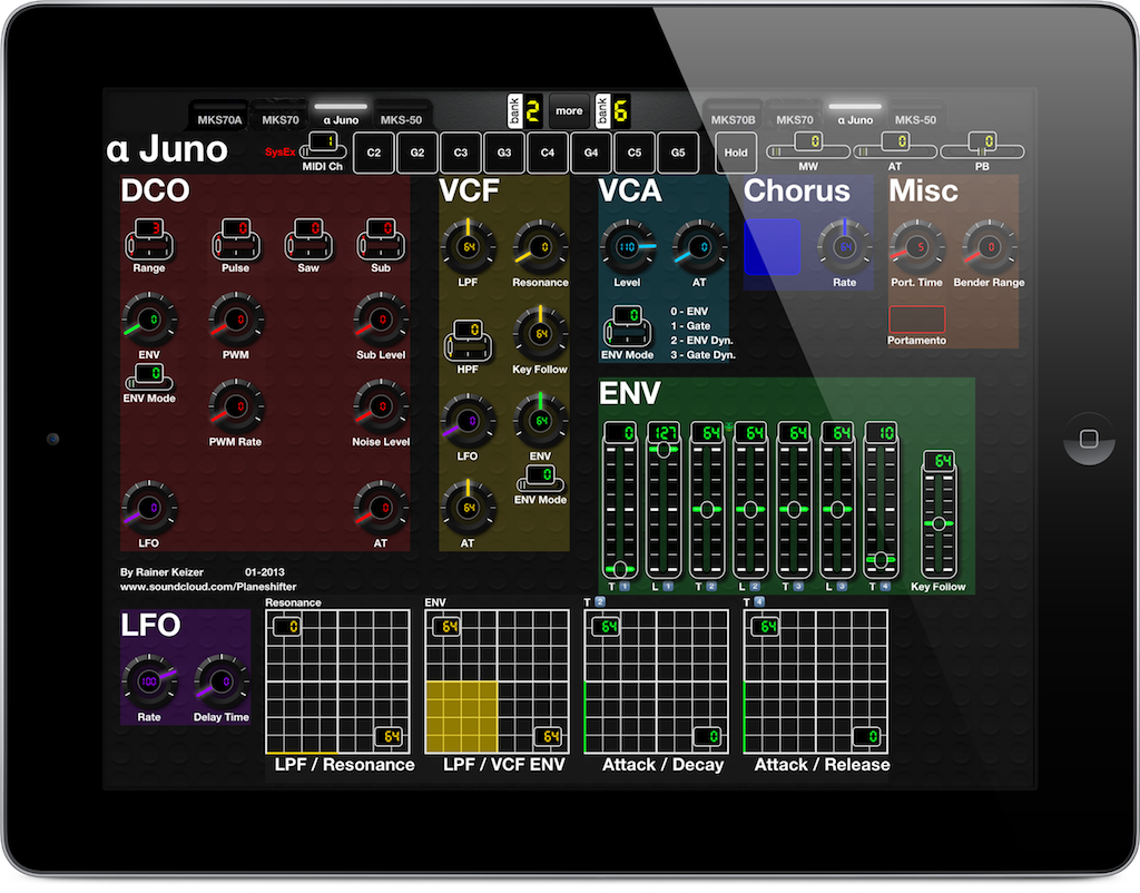 A MIDI Controller for iPad for Roland Alpha Juno