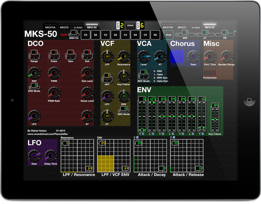 A MIDI Controller for iPad for Roland MKS-50