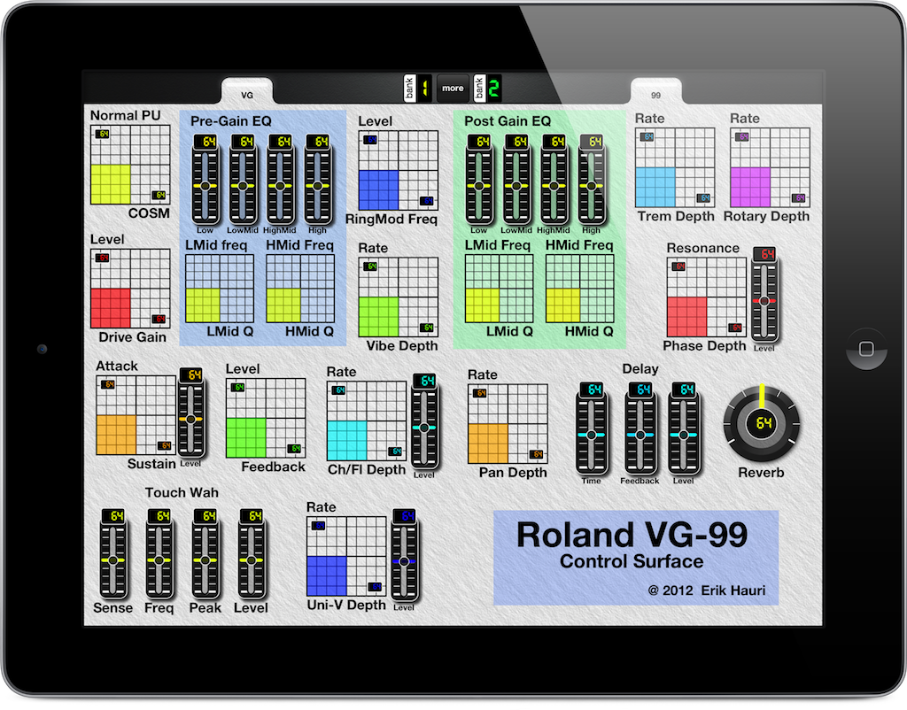 MIDI Controller for iPad for Roland VG-99